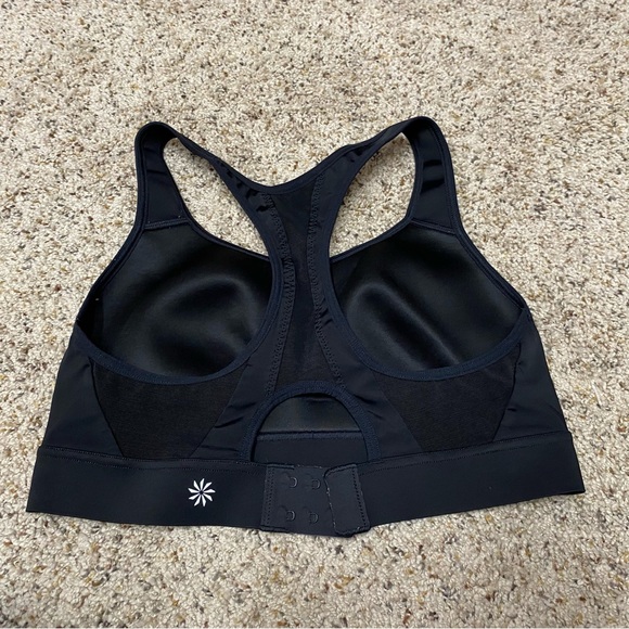 Athleta women's sports bra 34B/C racerback black activewear - Picture 3 of 7